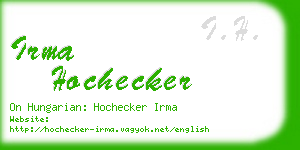 irma hochecker business card